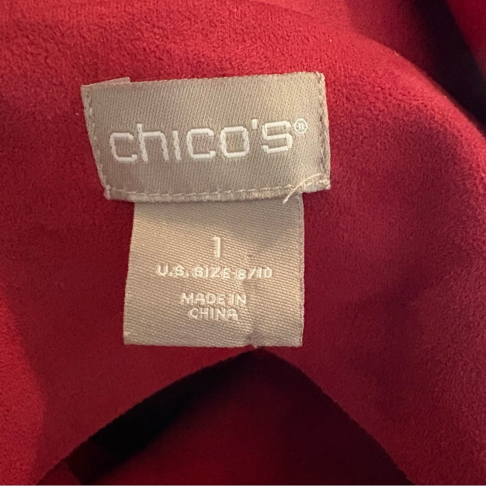 Chicos Pink Faux Suede Jacket Women’s size 1 Medium - Picture 10 of 12
